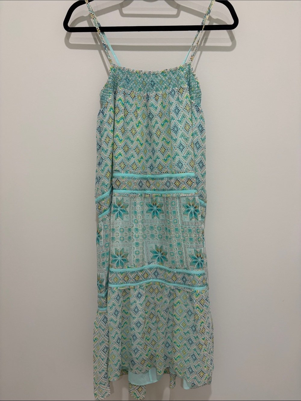 Calypso St. Barth Silk Carsten dress with Spaghetti Straps